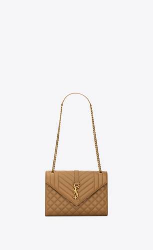 Uptown leather handbag Saint Laurent Gold in Leather - 25672425